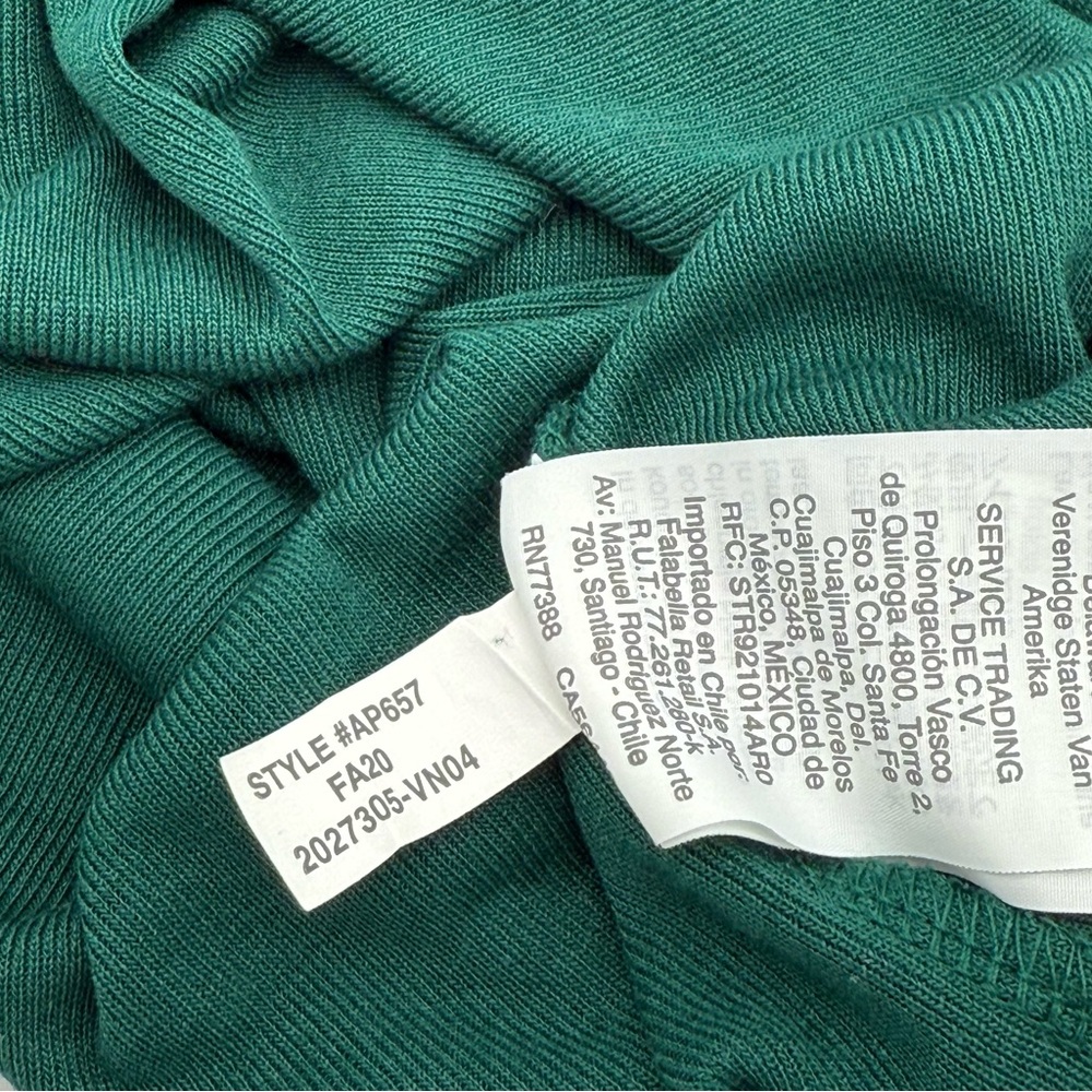 J Crew Women's Ruffle Neck Blouse Small S Green Shirt Top Holiday Party Casual - Picture 5 of 5